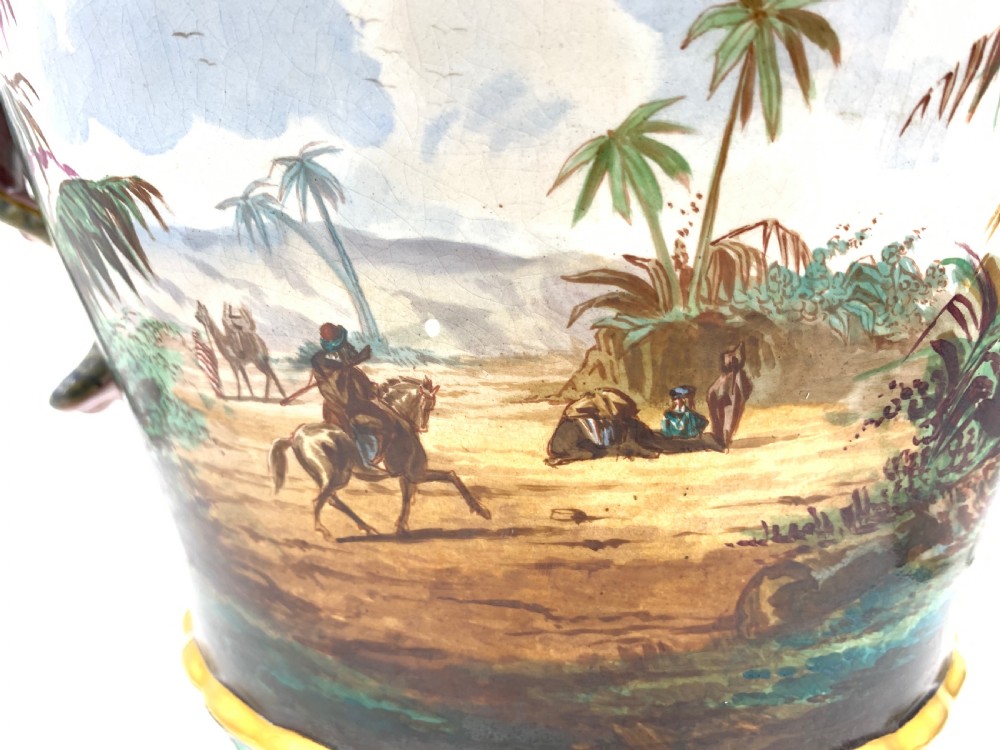 ORIENTAL PORCELAIN VASE DEPICTING ARAB MARKET  View VIII