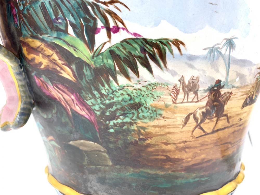 ORIENTAL PORCELAIN VASE DEPICTING ARAB MARKET  View IX