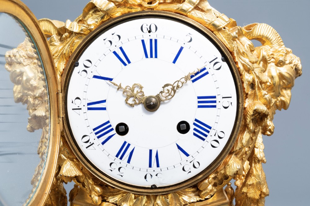 A GILT BRONZE SÈVRES STYLE CLOCK SET, LOUIS XV STYLE, FRANCE, 19TH CENTURY  View X