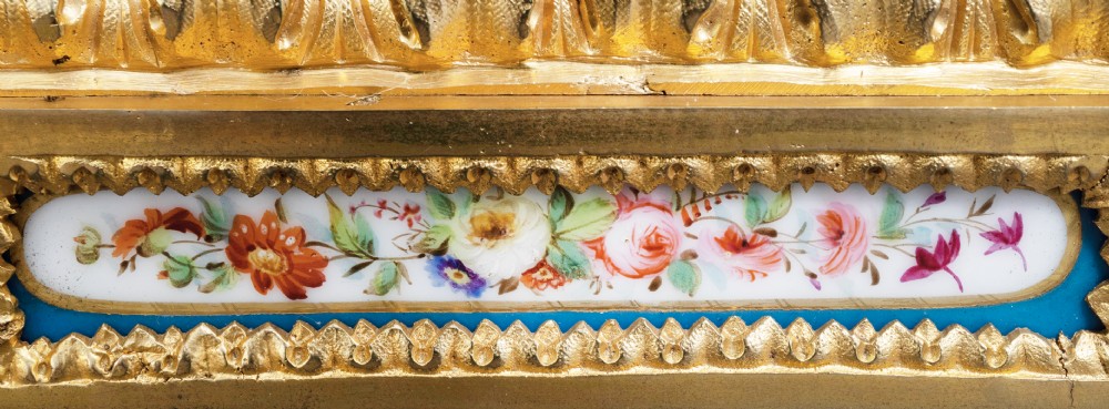A GILT BRONZE SÈVRES STYLE CLOCK SET, LOUIS XV STYLE, FRANCE, 19TH CENTURY  View XIV