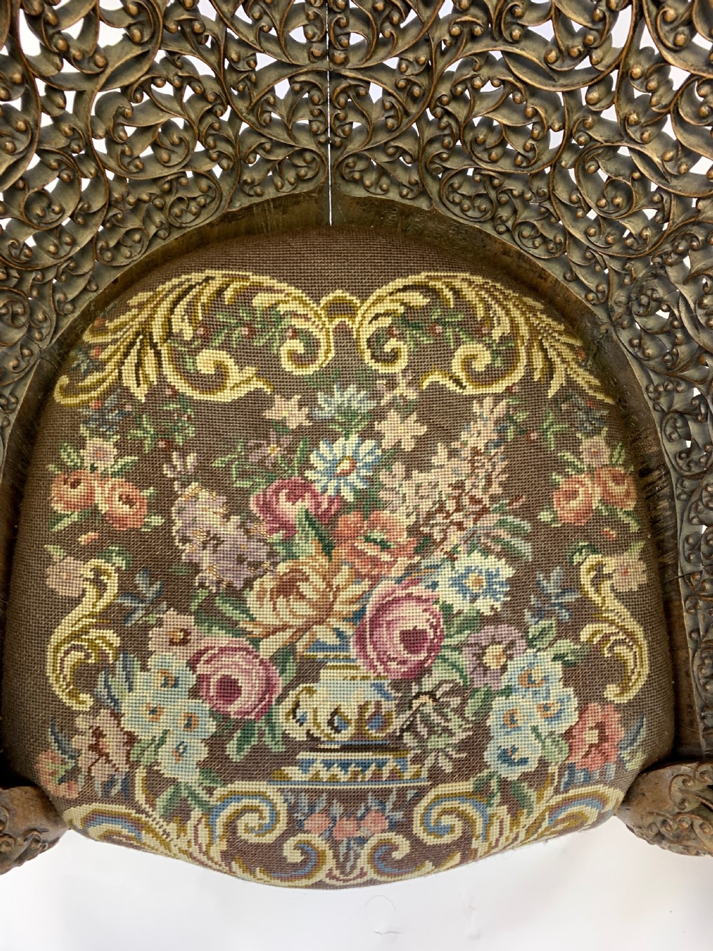 PAIR OF CARVED HARDWOOD ANGLO INDIAN ARM CHAIRS FROM THE BOMBAY PRESIDENCY, 19TH CENTURY  View IV