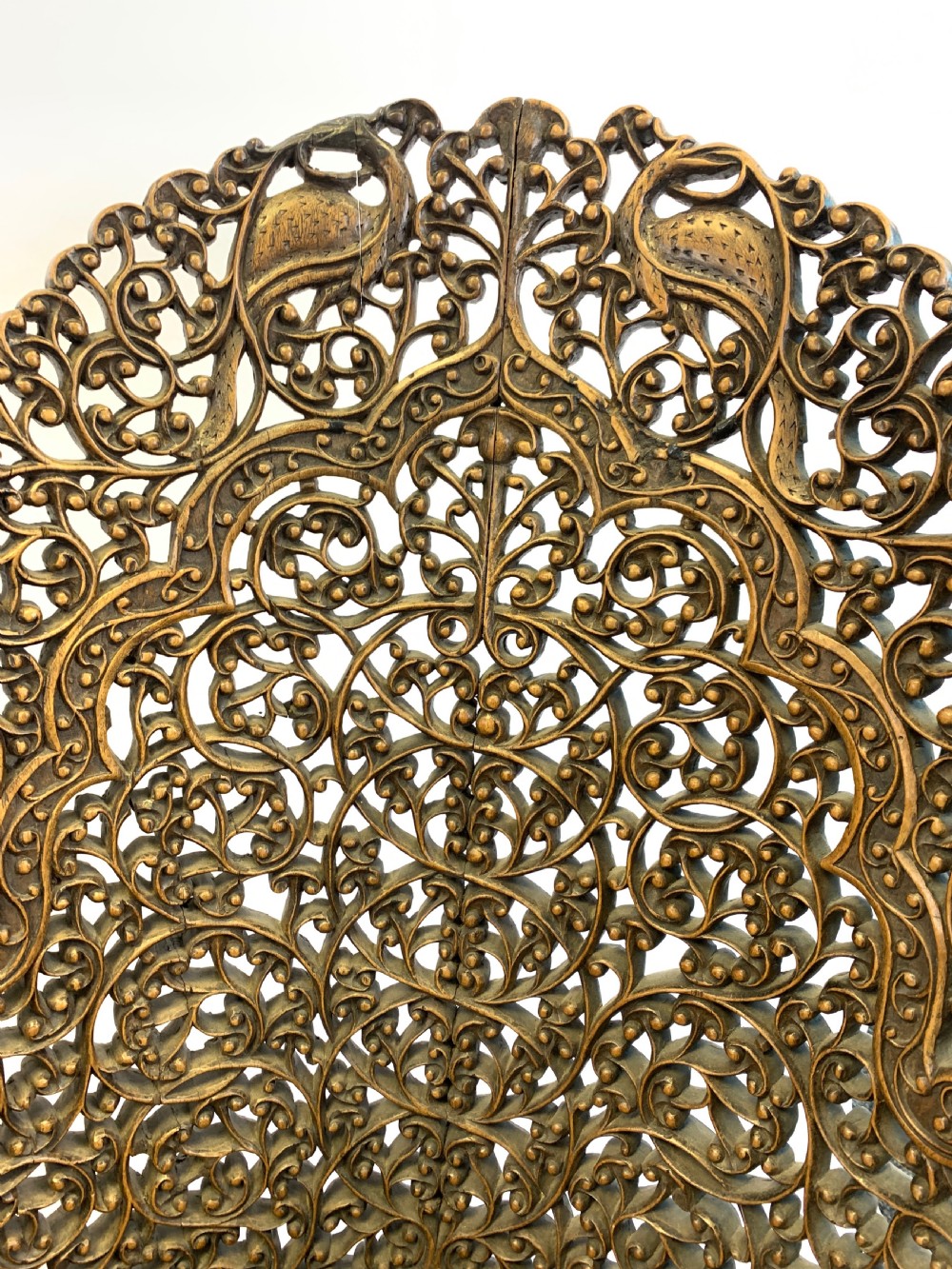 PAIR OF CARVED HARDWOOD ANGLO INDIAN ARM CHAIRS FROM THE BOMBAY PRESIDENCY, 19TH CENTURY  View V