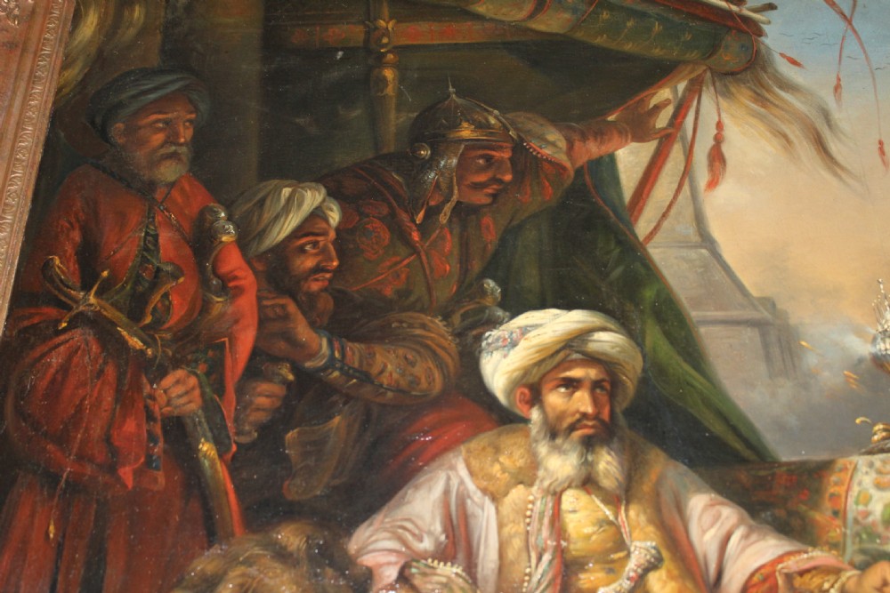 OIL ON CANVAS ORIENTALIST PAINTING DEPICTS THE MASSACRE OF THE MAMELUKES, AFTER HORACE VERNET, ENGLISH SCHOOL, 19TH CENTURY  View V