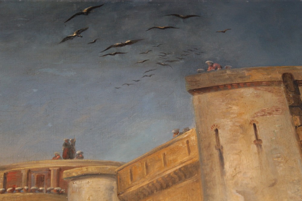 OIL ON CANVAS ORIENTALIST PAINTING DEPICTS THE MASSACRE OF THE MAMELUKES, AFTER HORACE VERNET, ENGLISH SCHOOL, 19TH CENTURY  View IX