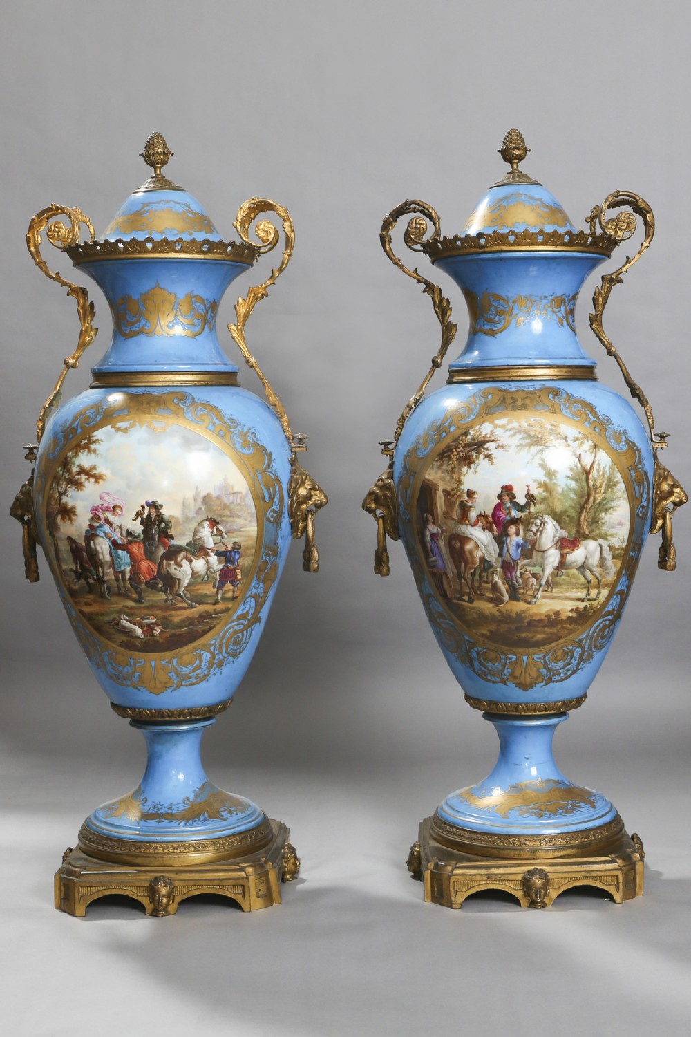 Pair of French Sevres style Vases 