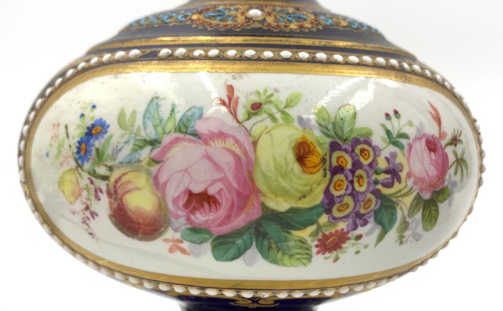 PAIR OF JEWELLED PORCELAIN LAMPS  View VI