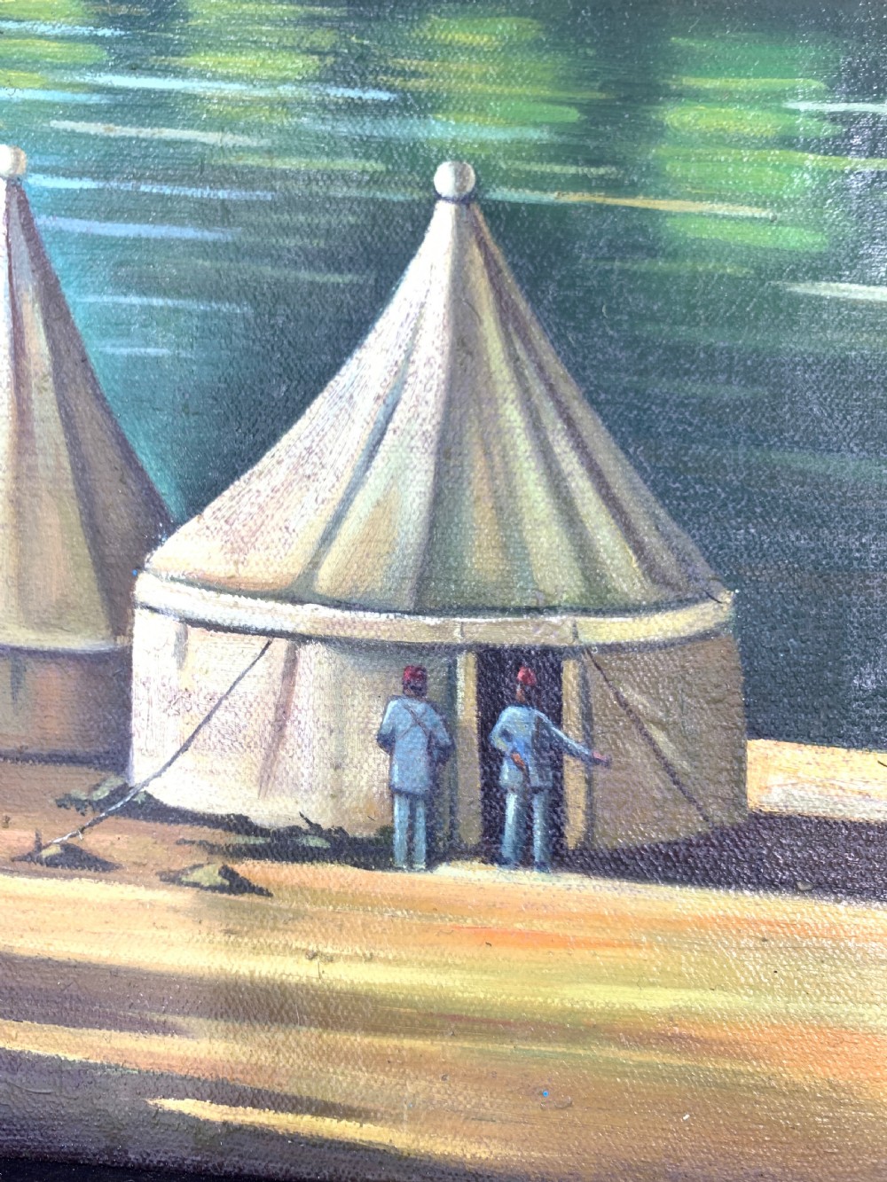 CAMP ON THE TIGRIS, OIL ON CANVAS PAINTING BY ABDUL KADIR AL RASSAM (IRAQ, 1882-1952)  View VII