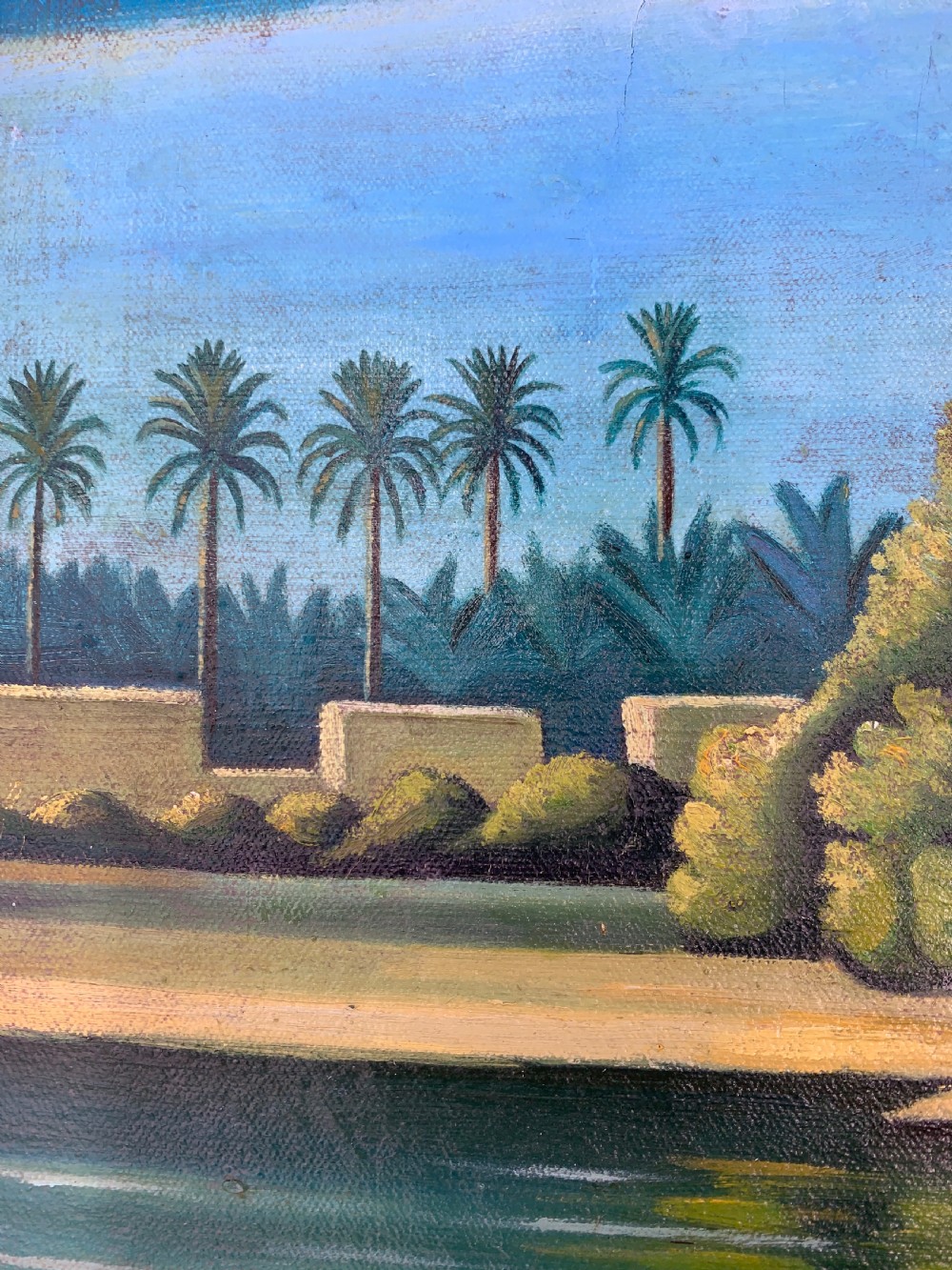 CAMP ON THE TIGRIS, OIL ON CANVAS PAINTING BY ABDUL KADIR AL RASSAM (IRAQ, 1882-1952)  View VIII