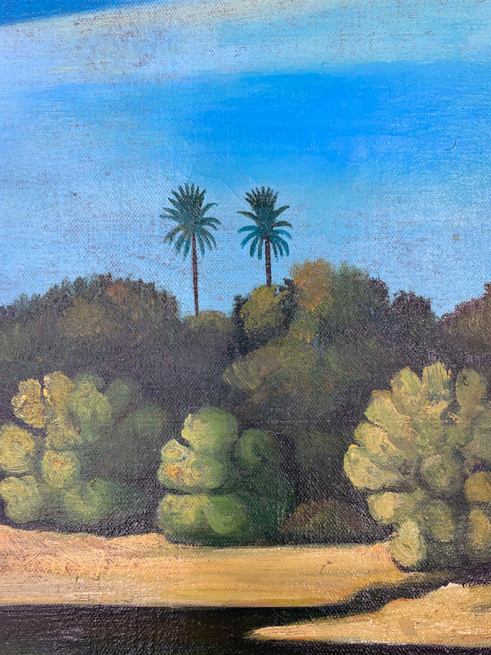 CAMP ON THE TIGRIS, OIL ON CANVAS PAINTING BY ABDUL KADIR AL RASSAM (IRAQ, 1882-1952)  View IX