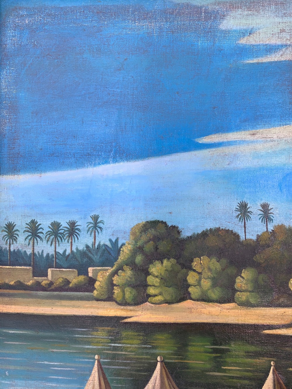 CAMP ON THE TIGRIS, OIL ON CANVAS PAINTING BY ABDUL KADIR AL RASSAM (IRAQ, 1882-1952)  View X