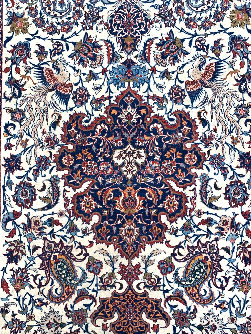 A PART-SILK ISFAHAN RUG, CENTRAL PERSIA, CIRCA 1940  View II