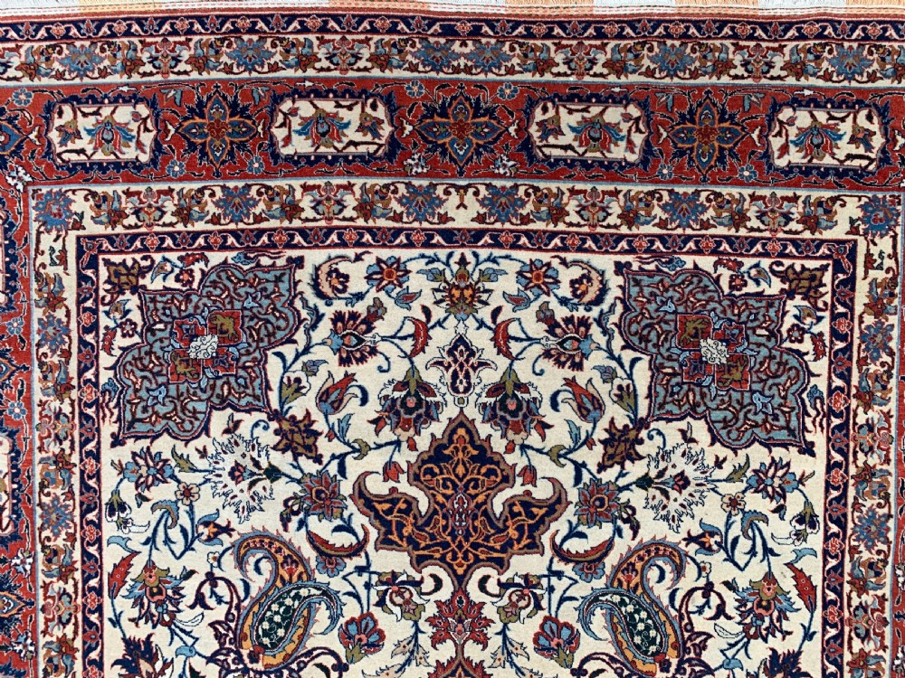 A PART-SILK ISFAHAN RUG, CENTRAL PERSIA, CIRCA 1940  View IV