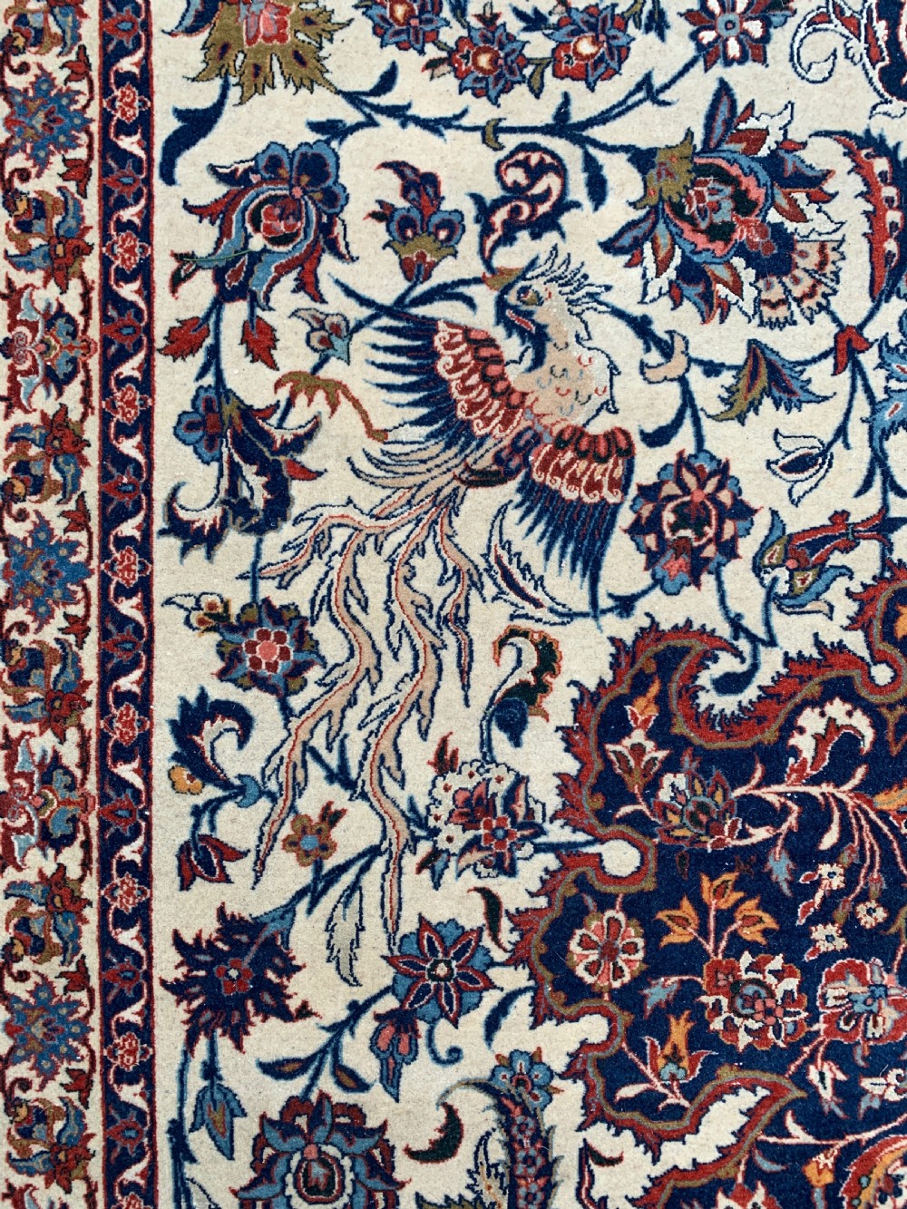 A PART-SILK ISFAHAN RUG, CENTRAL PERSIA, CIRCA 1940  View VI