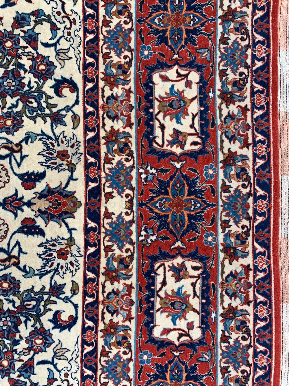 A PART-SILK ISFAHAN RUG, CENTRAL PERSIA, CIRCA 1940  View IX