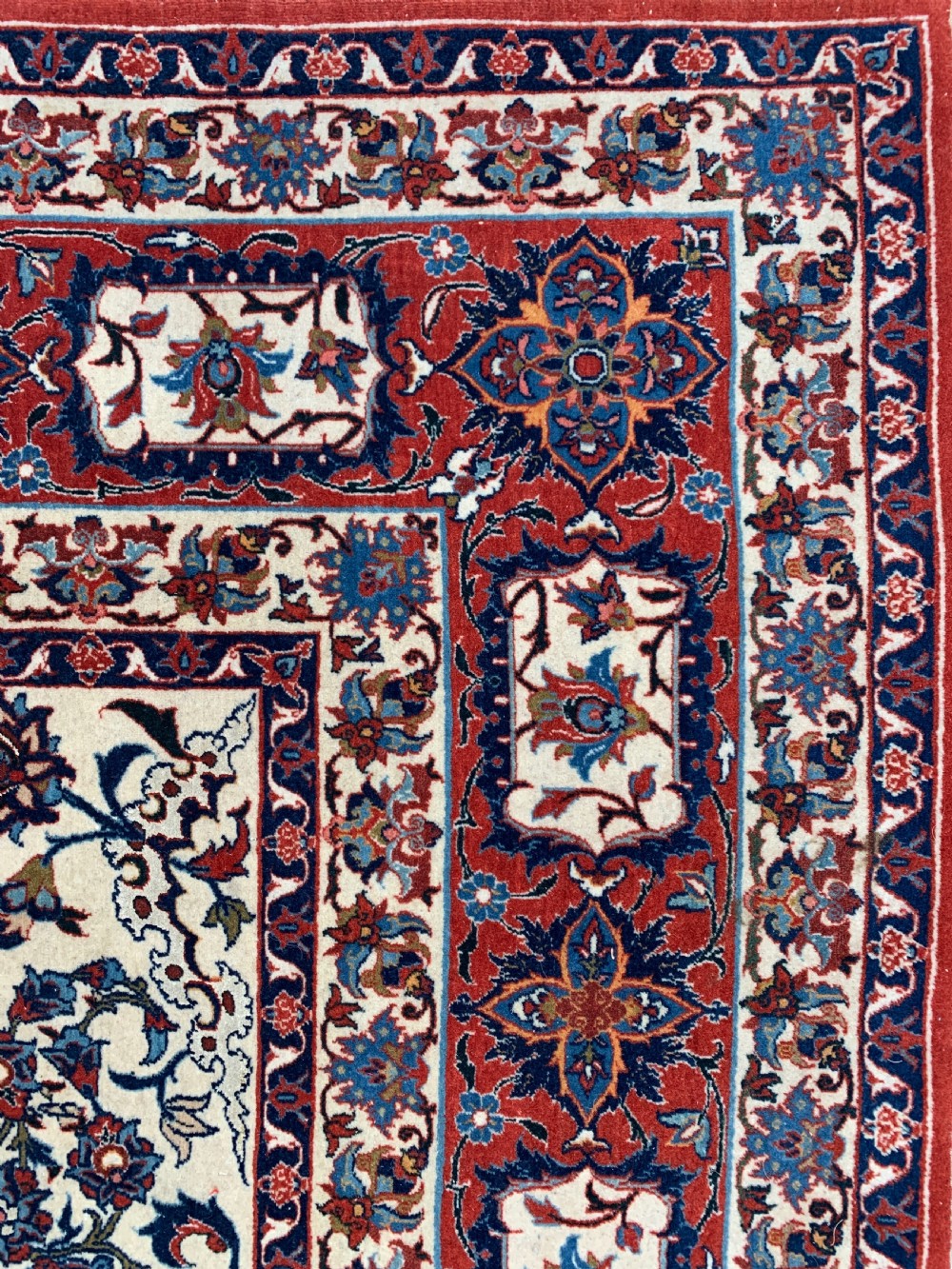 A PART-SILK ISFAHAN RUG, CENTRAL PERSIA, CIRCA 1940  View X