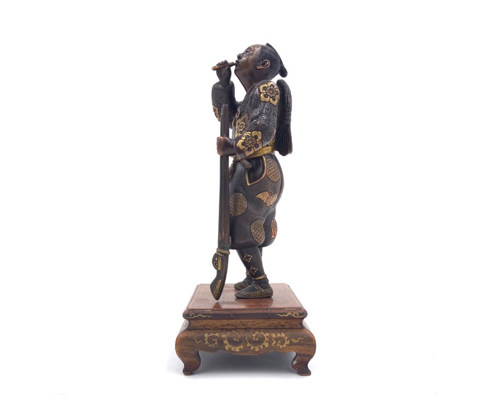 JAPANESE GILT BRONZE FIGURE, MEIJI PERIOD, BY MIYAO EISUKE  View II