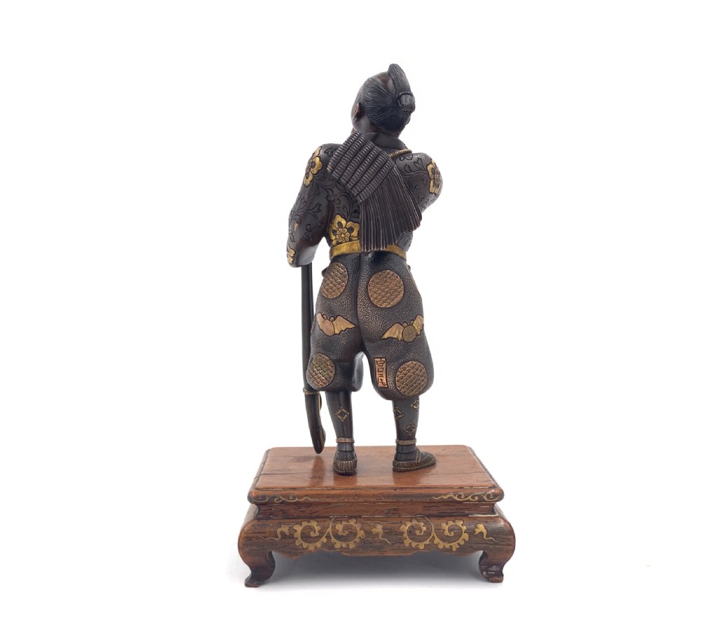 JAPANESE GILT BRONZE FIGURE, MEIJI PERIOD, BY MIYAO EISUKE  View III