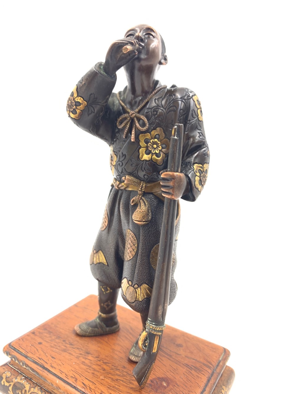 JAPANESE GILT BRONZE FIGURE, MEIJI PERIOD, BY MIYAO EISUKE  View V