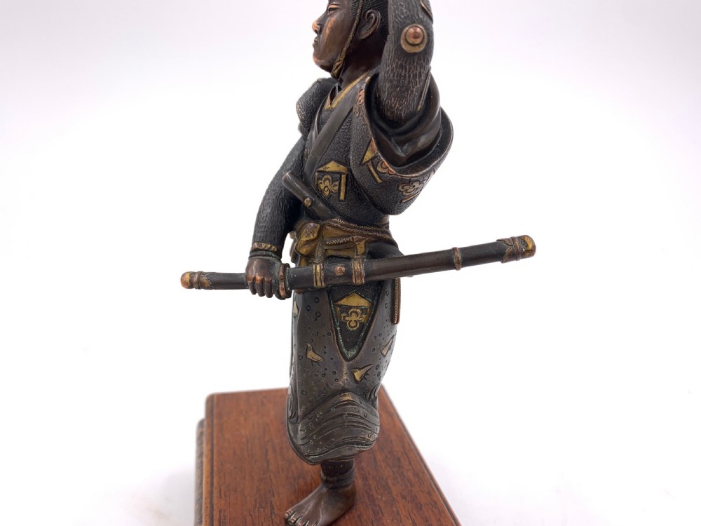 JAPANESE GILT BRONZE FIGURE, MEIJI PERIOD, BY MIYAO ZO View VIII
