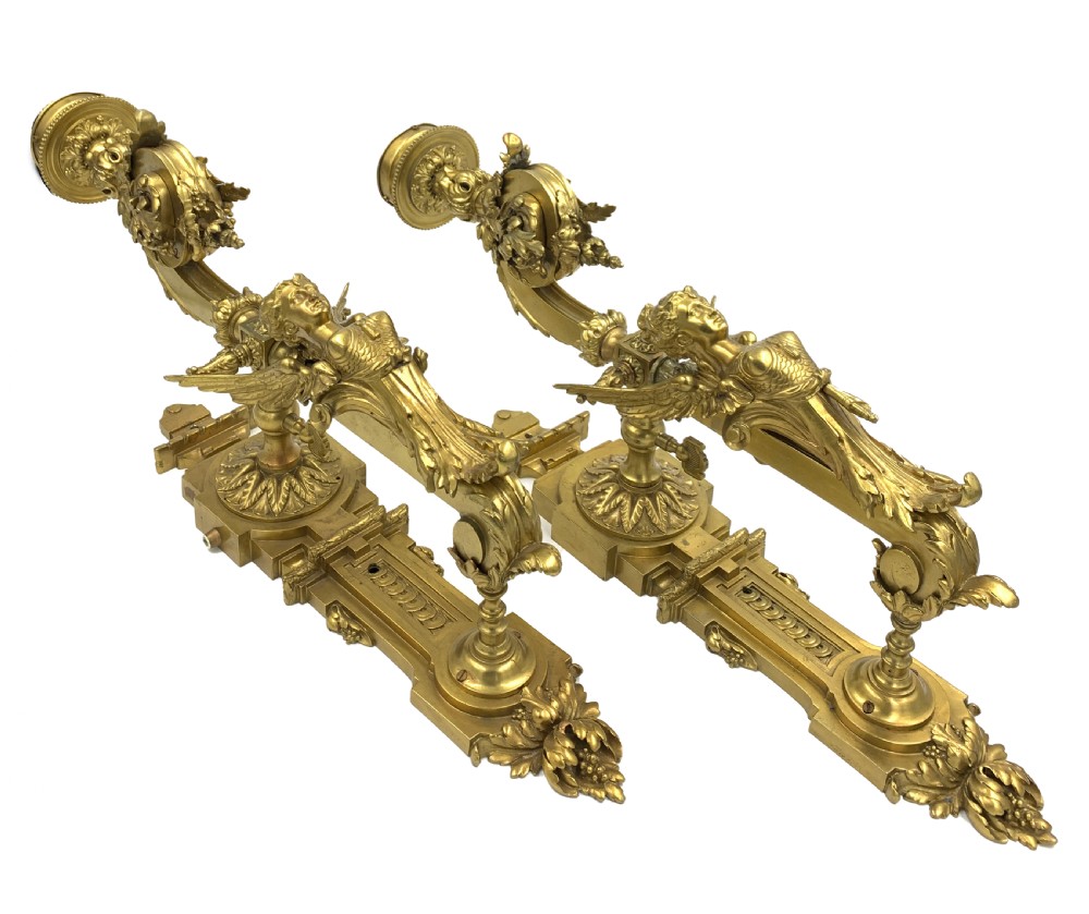 PAIR OF 19TH CENTURY GILT WALL SCONCES