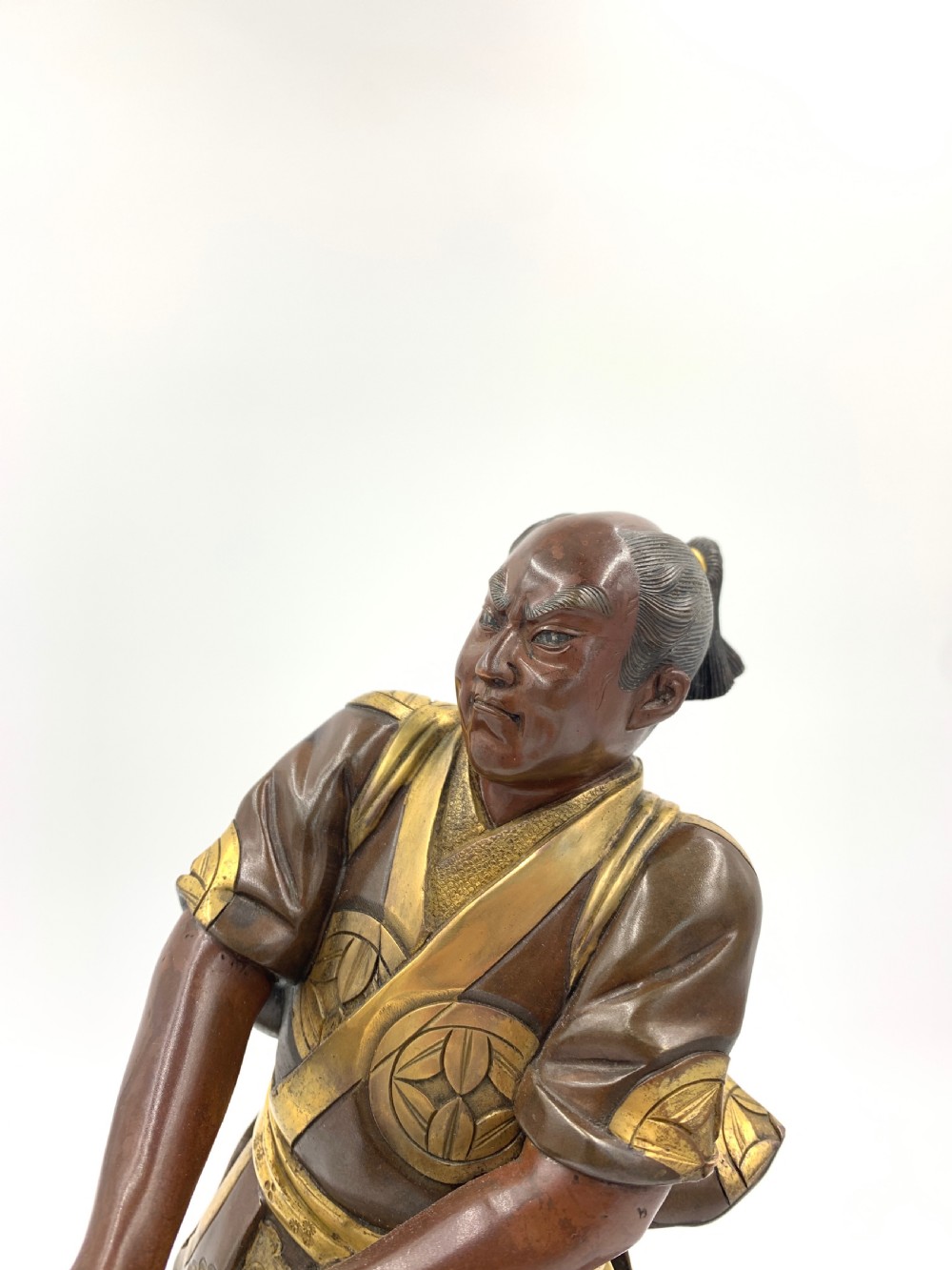 JAPANESE BRONZE SAMURAI FIGURE, MEIJI PERIOD  View VI