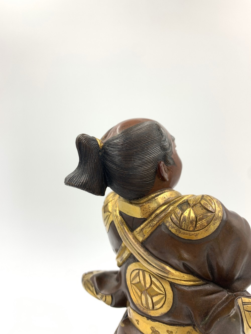 JAPANESE BRONZE SAMURAI FIGURE, MEIJI PERIOD  View IX