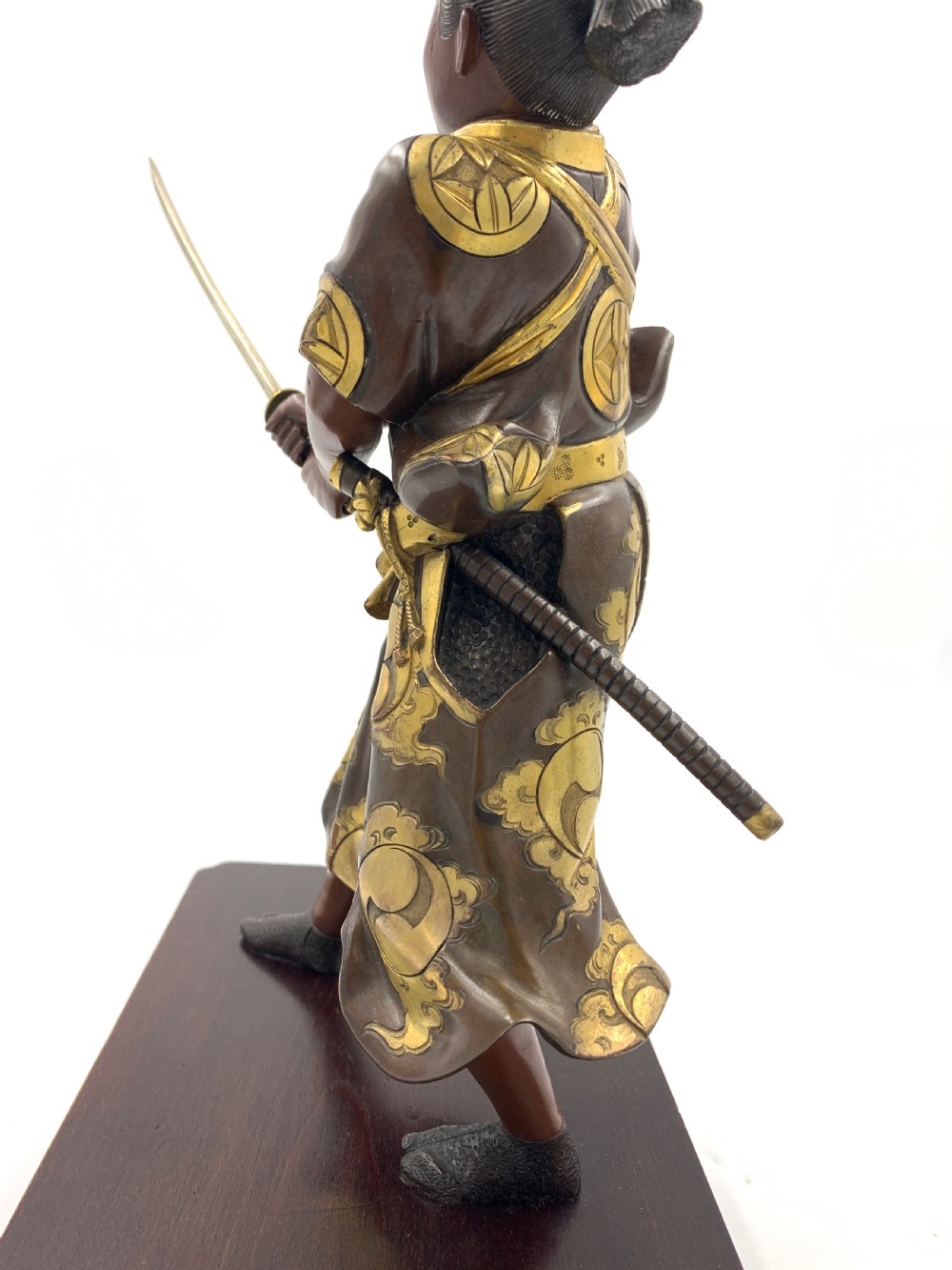 JAPANESE BRONZE SAMURAI FIGURE, MEIJI PERIOD  View XII
