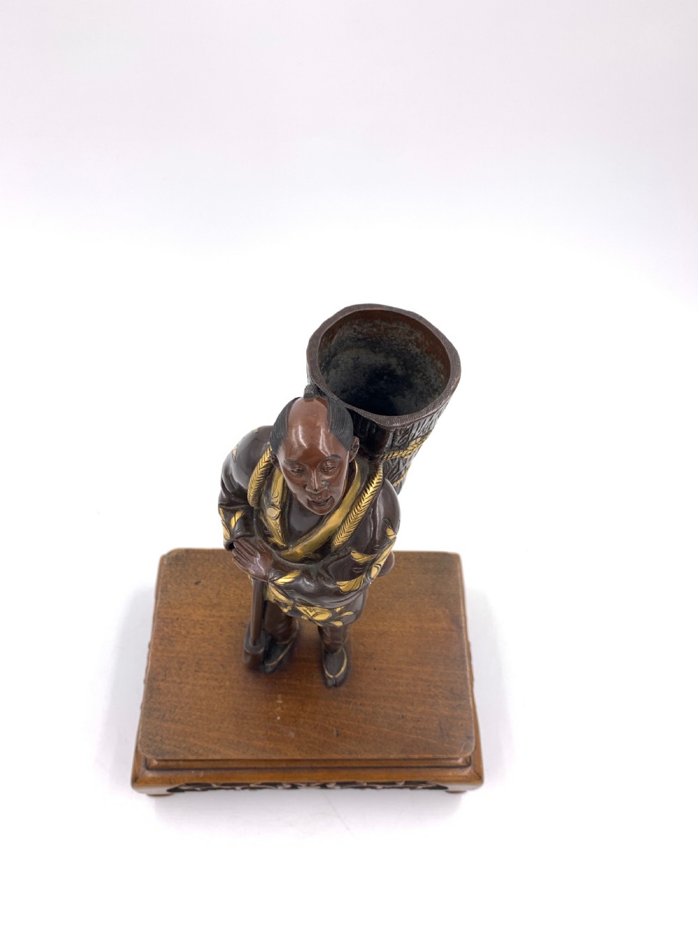 JAPANESE GILT BRONZE FIGURE, MEIJI PERIOD  View VI
