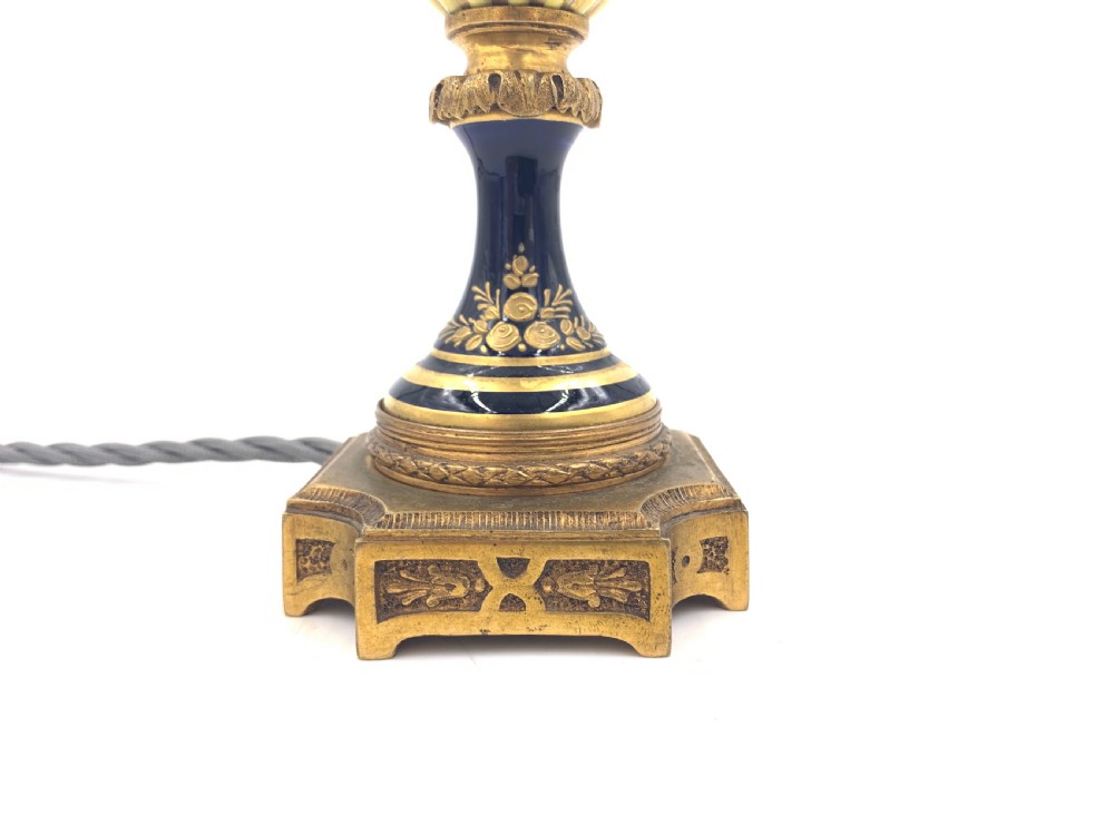 LATE 19TH CENTURY SEVRES STYLE PORCELAIN LAMP TWIST BODY  View IV