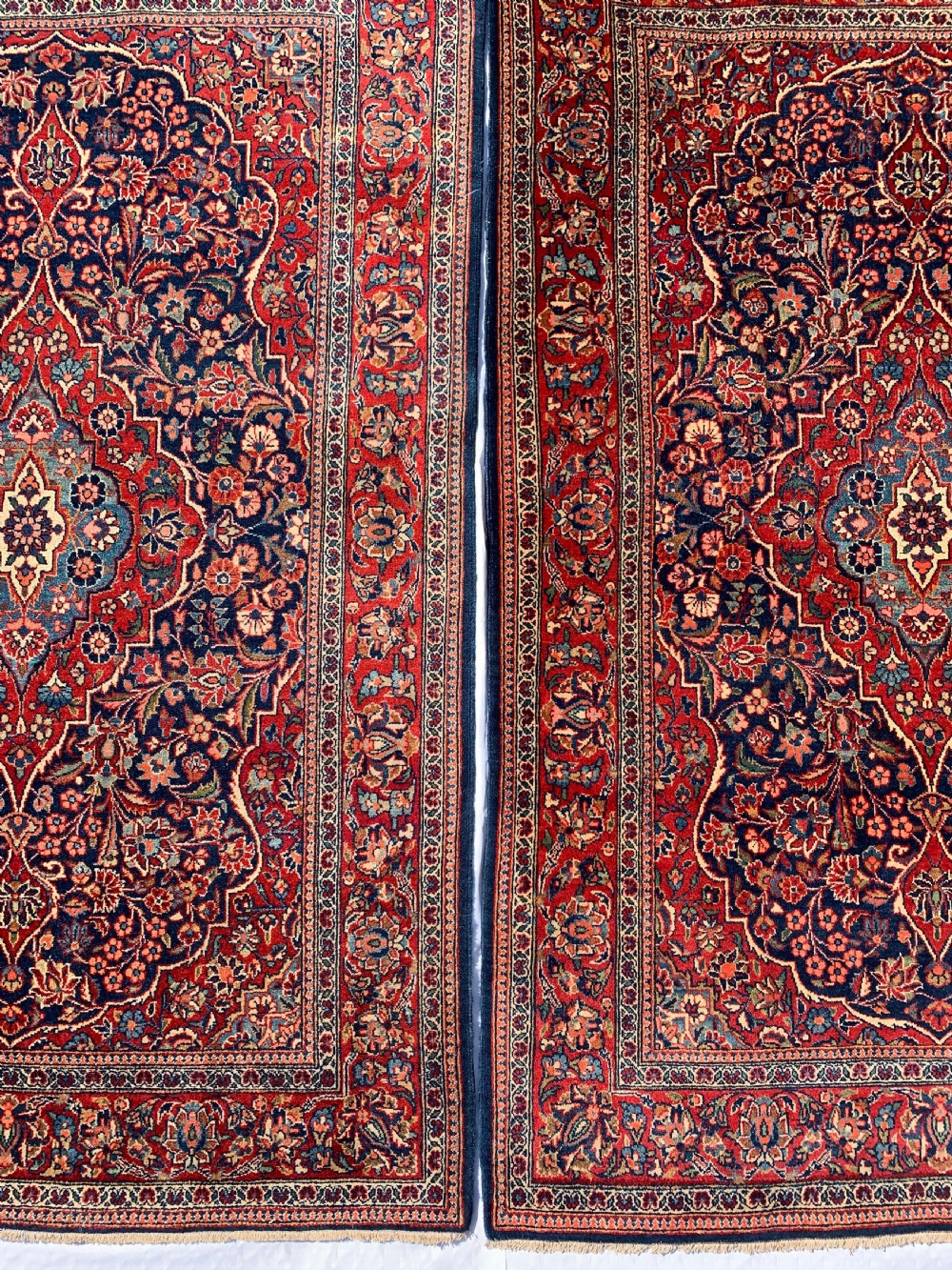 UNUSUAL SIZE, PAIR OF PERSIAN KASHAN RUGS View VI
