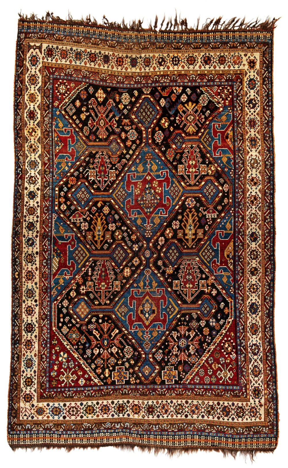 COLOURFUL PERSIAN QASHQAI RUG, 19TH CENTURY 