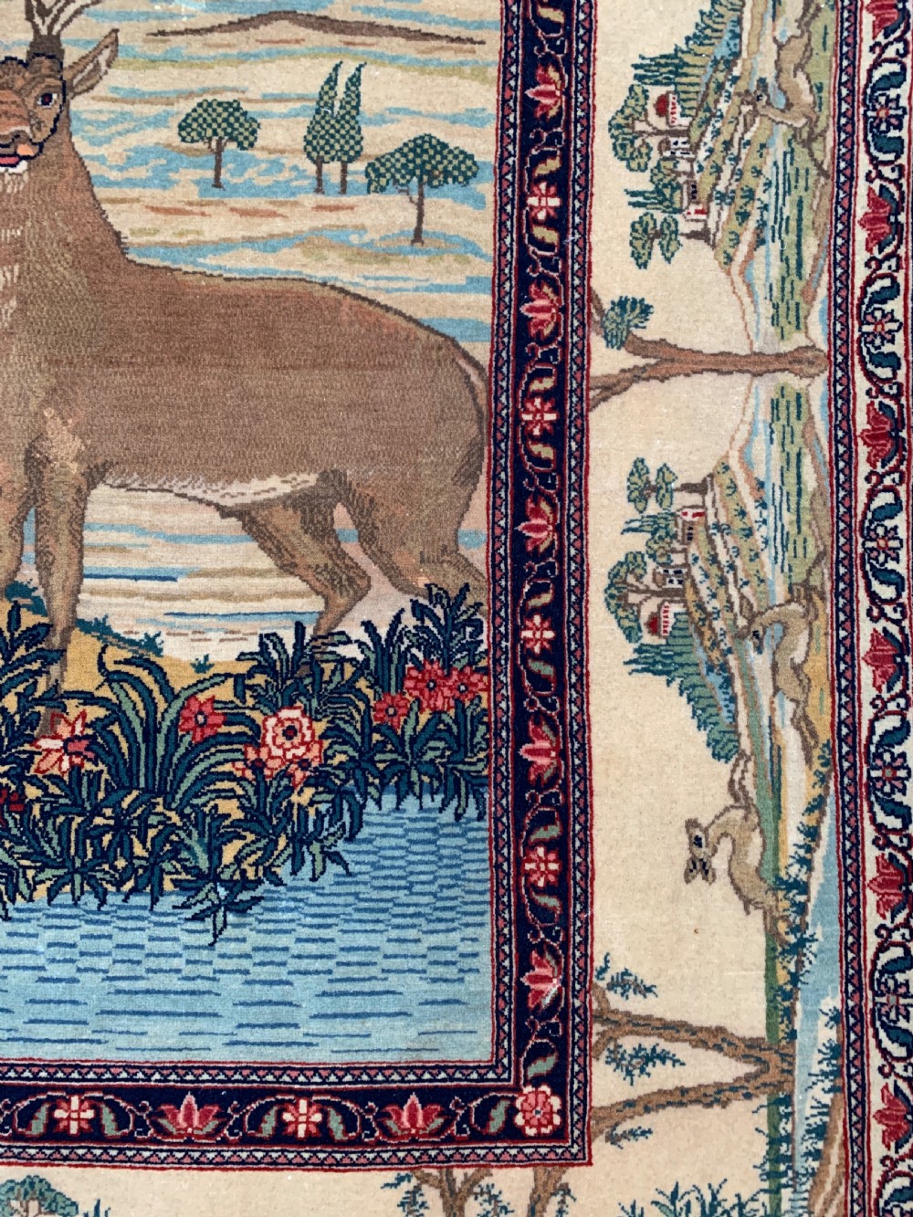PICTORIAL KASHAN RUG, CENTRAL PERSIA View VI