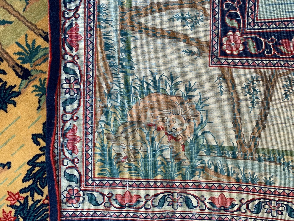 PICTORIAL KASHAN RUG, CENTRAL PERSIA View VII