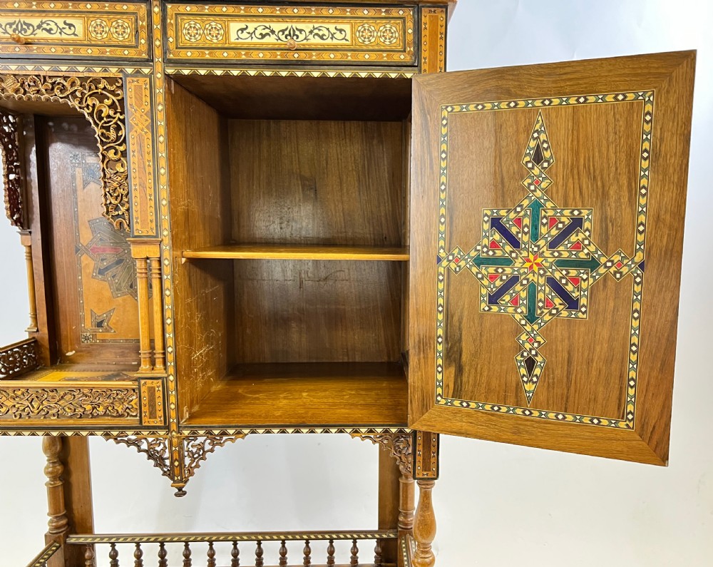 19th Century Spanish Nasrid Revival Parquetry Wood Cabinet  View XIV