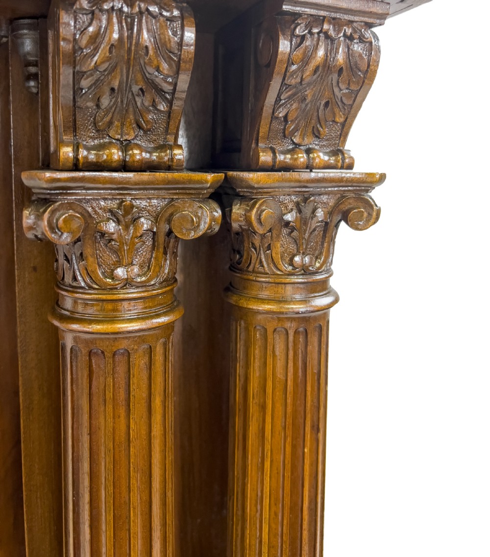 Antique Carved Wood Fireplace Mantel  View VI