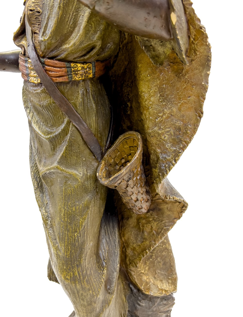 19th Century Pair Of Goldscheider Polychrome Terracotta Figures Of An Oriental Lady And Arab Soldier, Austria  View XIV