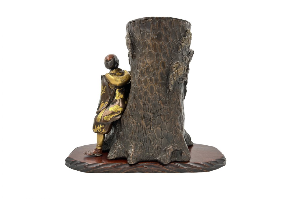 A Japanese Meiji Period Figurative Bronze Sculpture View III