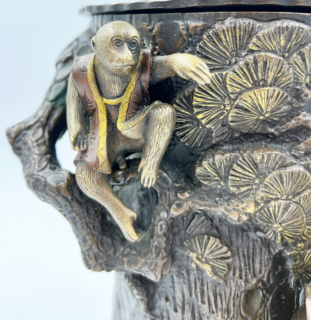 A Japanese Meiji Period Figurative Bronze Sculpture View VIII