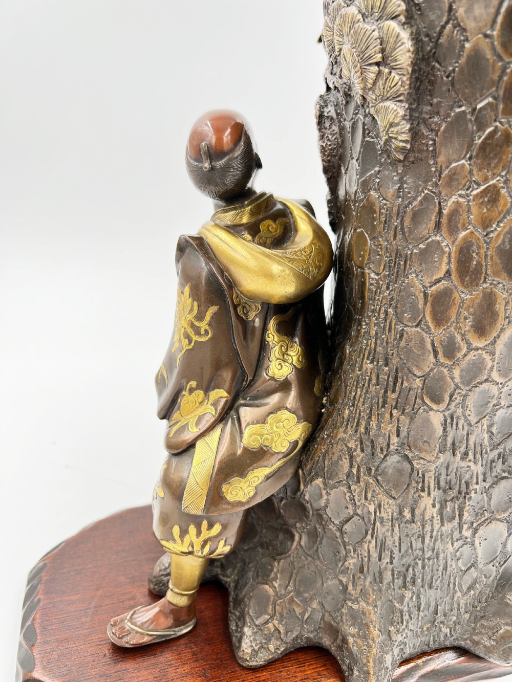 A Japanese Meiji Period Figurative Bronze Sculpture View X