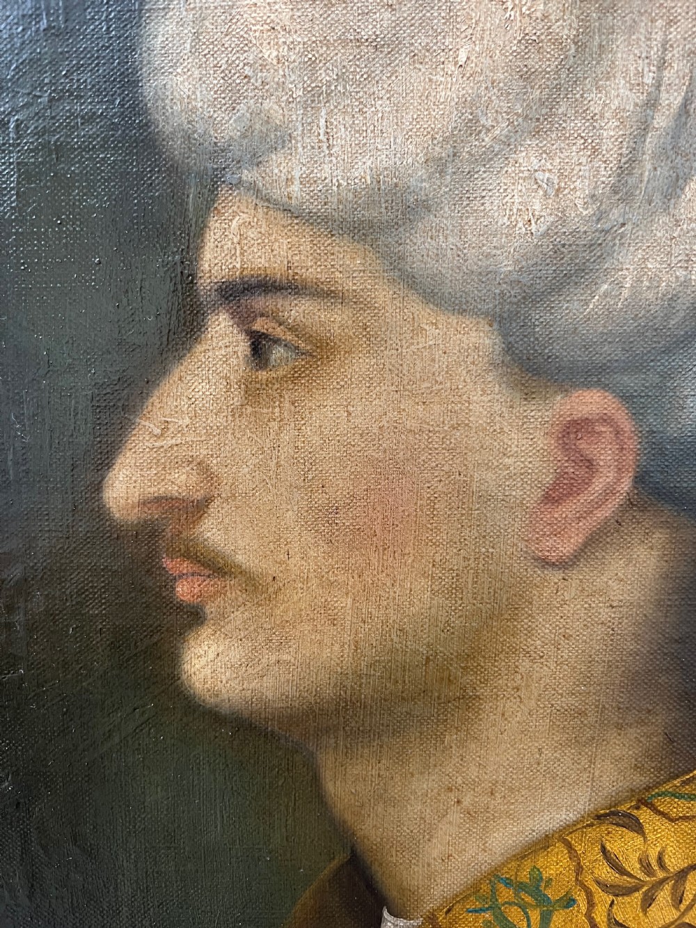 Exquisite 18th Century Oil On Canvas Portrait Of Suleyman 