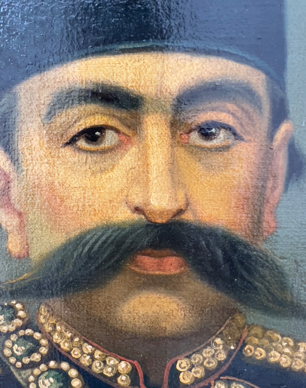 A Portrait Of Muzaffar Al-Din Shah Qajar, Persia, Signed By The Royal Painter Musawwir Al-Mulk  View VI