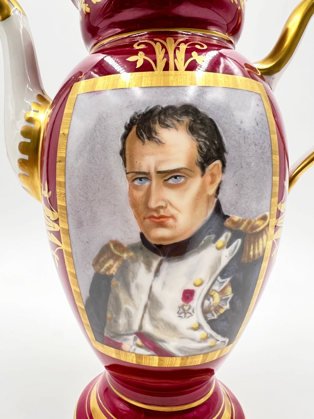 19th Century Paris Porcelain Tea Set Featuring Napoleonic Portraits  View III