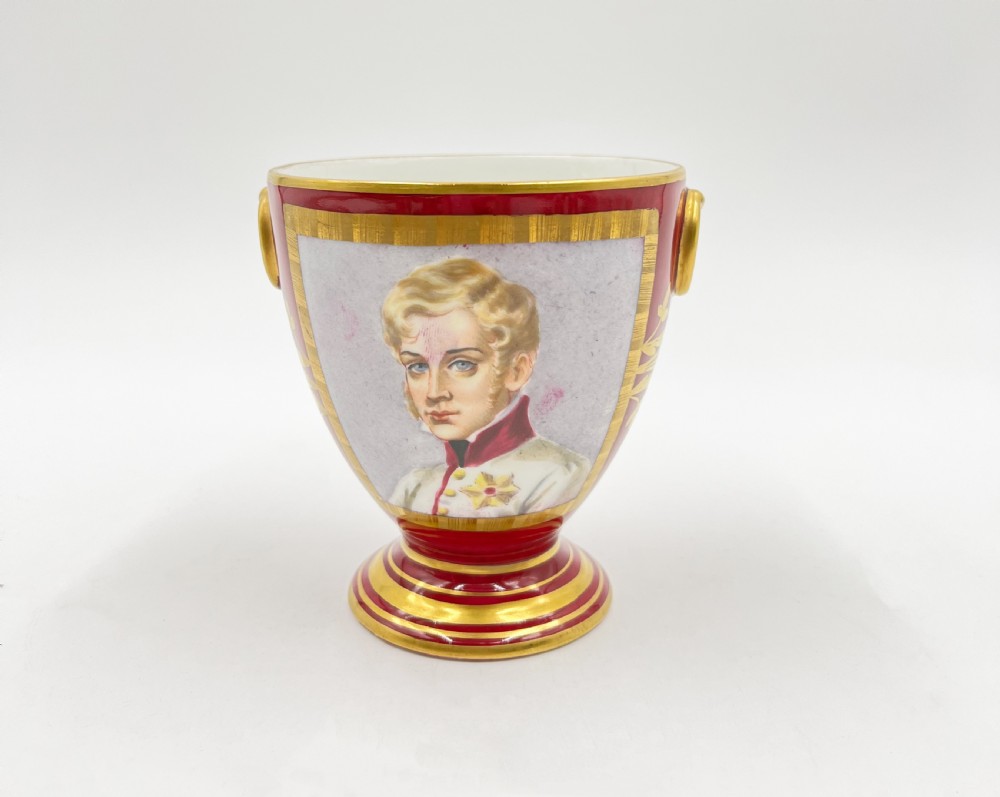 19th Century Paris Porcelain Tea Set Featuring Napoleonic Portraits  View XII