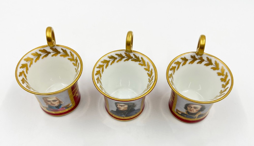 19th Century Paris Porcelain Tea Set Featuring Napoleonic Portraits  View XVIII