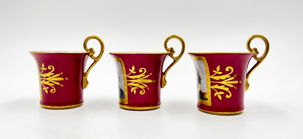 19th Century Paris Porcelain Tea Set Featuring Napoleonic Portraits  View XIX