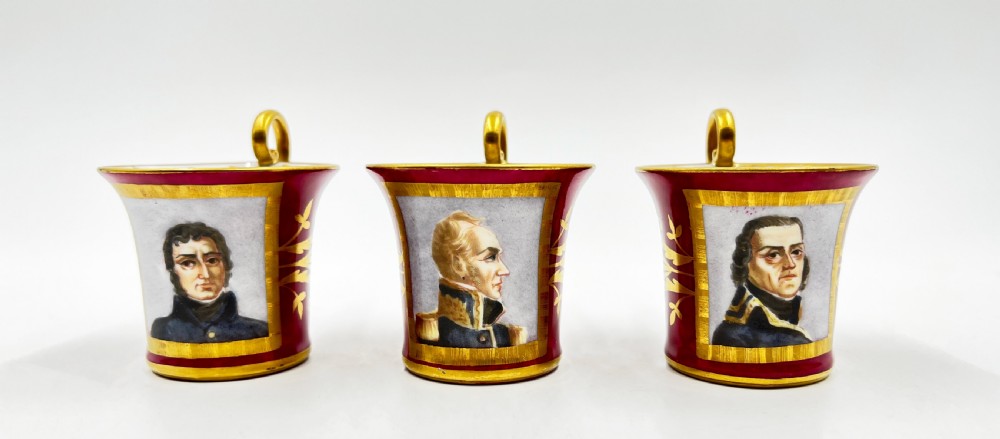 19th Century Paris Porcelain Tea Set Featuring Napoleonic Portraits  View XXI