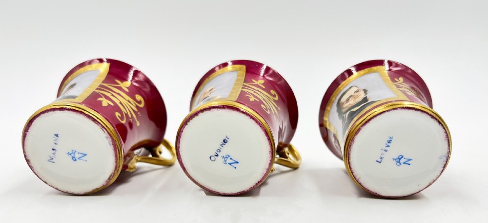 19th Century Paris Porcelain Tea Set Featuring Napoleonic Portraits  View XXII