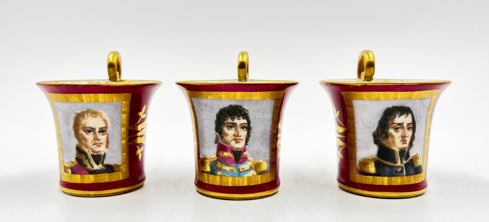 19th Century Paris Porcelain Tea Set Featuring Napoleonic Portraits  View XXIII