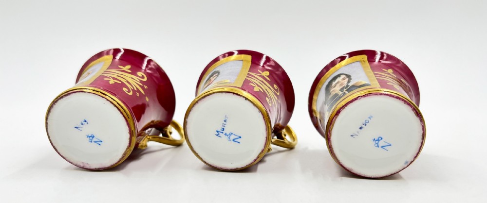 19th Century Paris Porcelain Tea Set Featuring Napoleonic Portraits  View XXIV