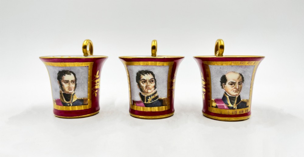 19th Century Paris Porcelain Tea Set Featuring Napoleonic Portraits  View XXV